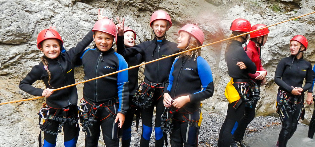 Rafting und Canyoning Abenteuer Wochenende für Familien